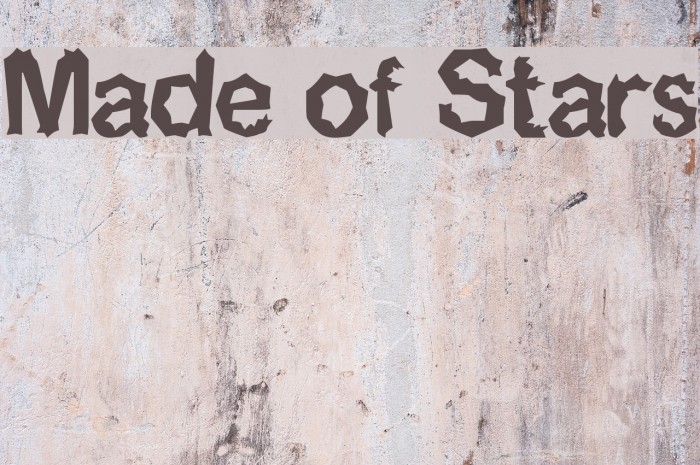 Made of Stars Font examples