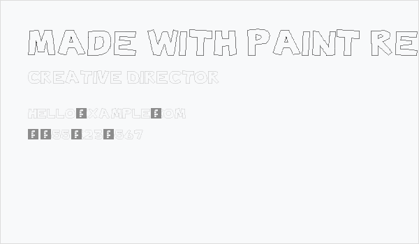 Made with Paint Regular Business Card