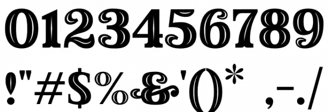 MadeWinterInline Font OTHER CHARS