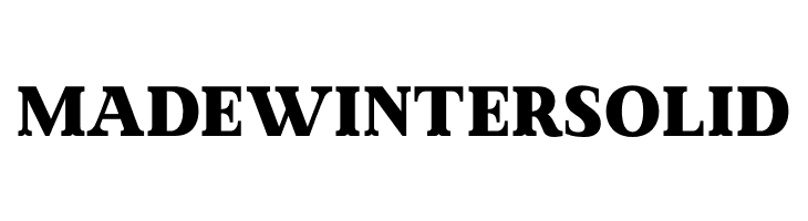 MadeWinterSolid  baixar fontes gratis