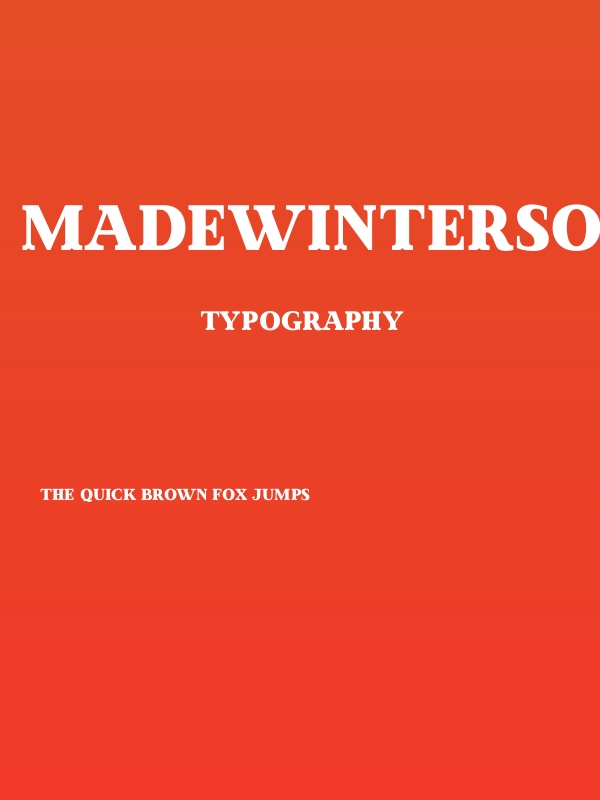 MadeWinterSolid Poster