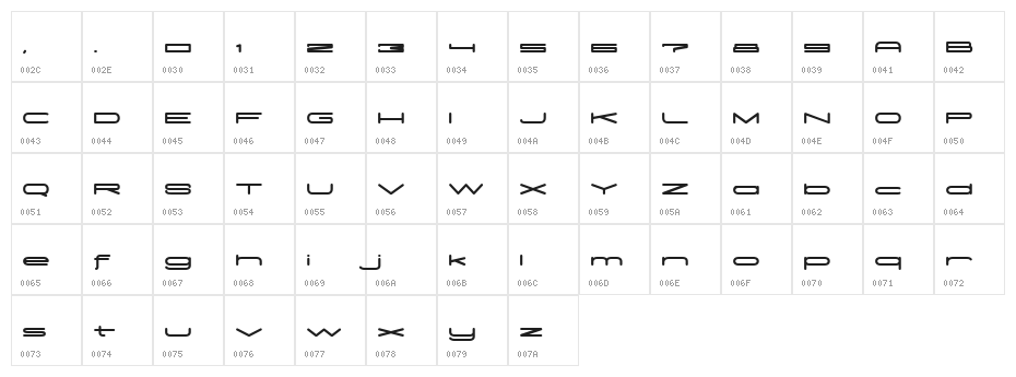 Madeleine Bold Character Map