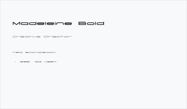 Madeleine Bold Business Card