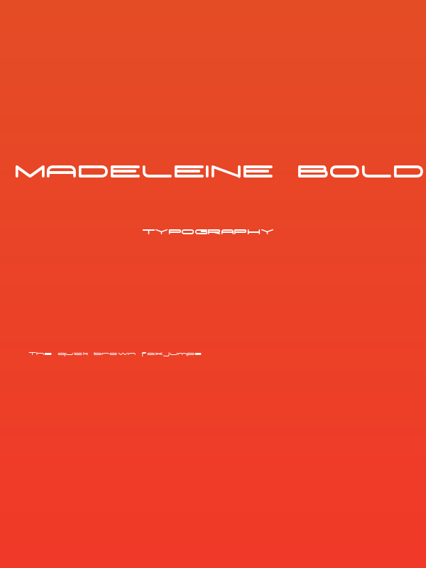 Madeleine Bold Poster