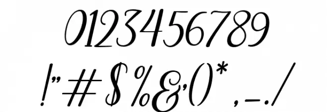 MadelinaBold Font OTHER CHARS