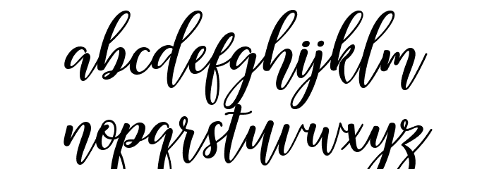MadelinaBold Font LOWERCASE