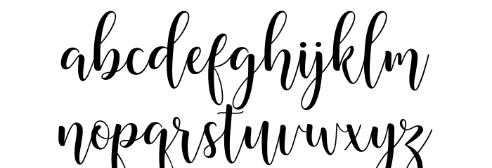 MadelinaScript Font LOWERCASE