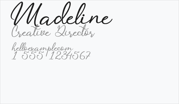 Madeline Business Card