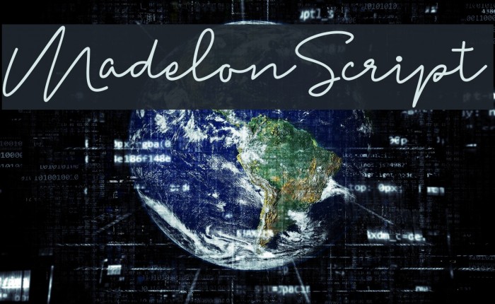 MadelonScript Font examples