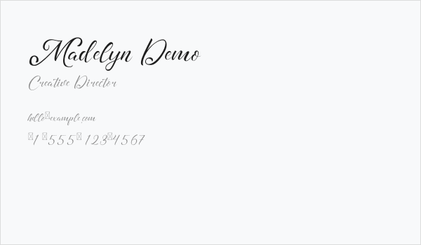 Madelyn Demo Business Card