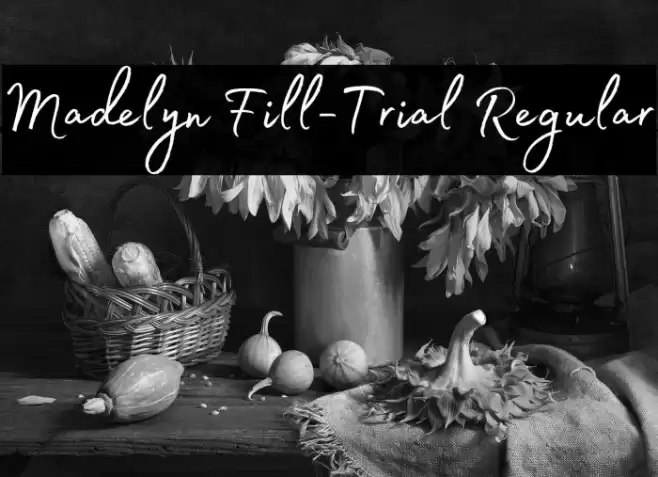 Madelyn Fill-Trial Regular Font examples