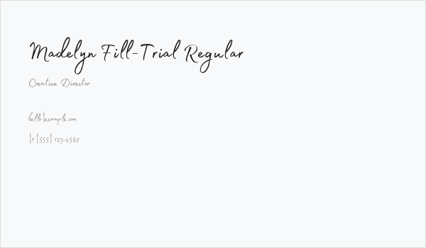 Madelyn Fill-Trial Regular Business Card