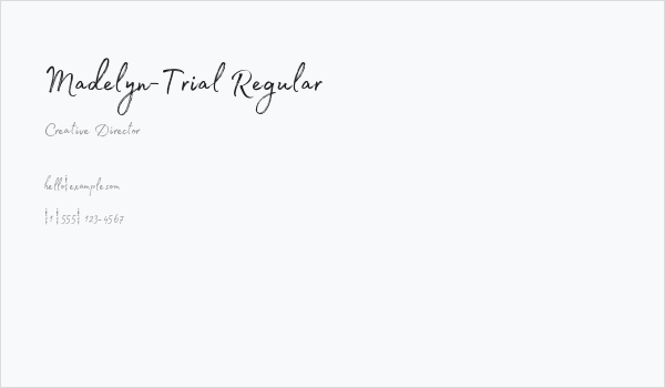 Madelyn-Trial Regular Business Card