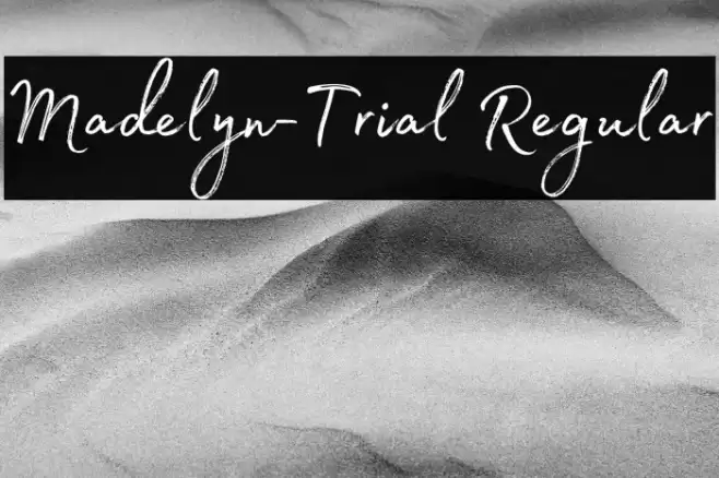 Madelyn-Trial Regular Font examples