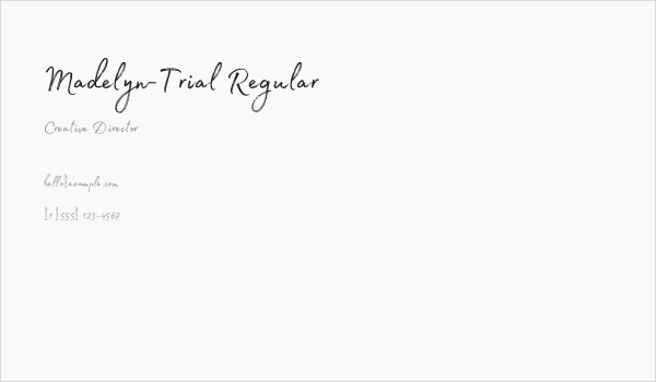 Madelyn-Trial Regular Business Card