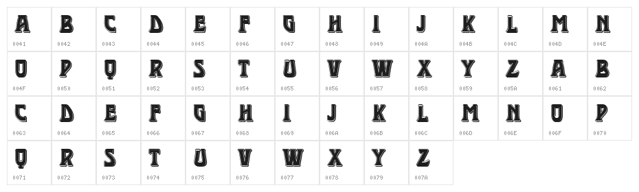 Mademoiselle Black Regular Character Map