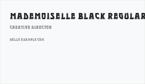 Mademoiselle Black Regular Business Card