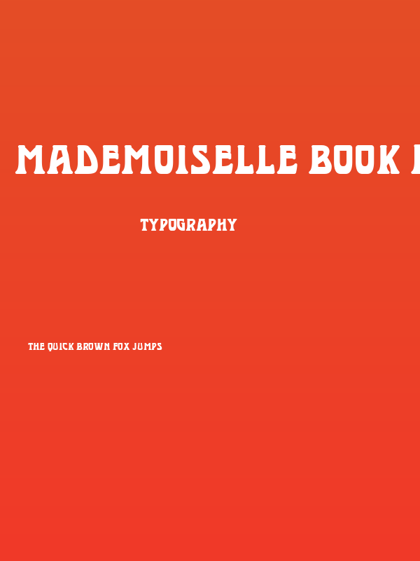 Mademoiselle Book Regular Poster