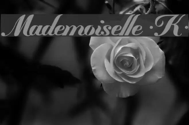 Mademoiselle ·K· Font examples