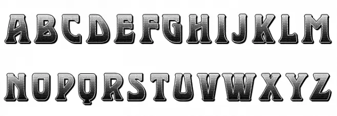 Mademoiselle Light 3D Regular Font UPPERCASE