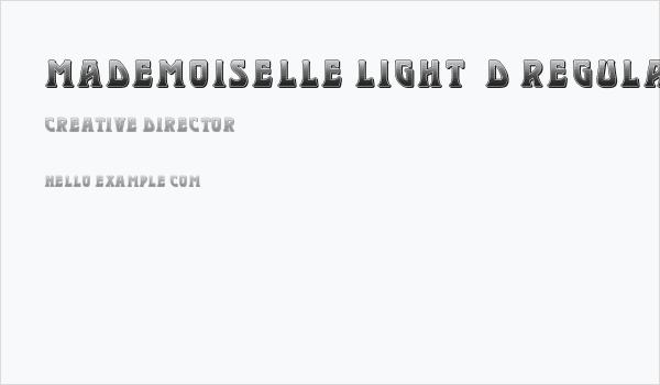 Mademoiselle Light 3D Regular Business Card