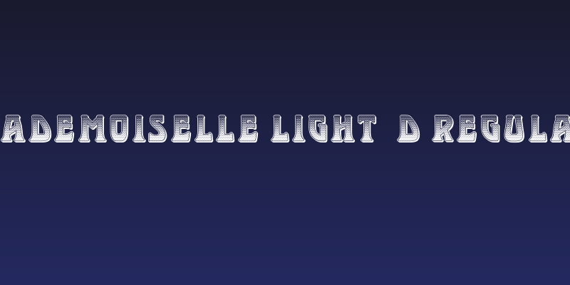 Mademoiselle Light 3D Regular Social Header