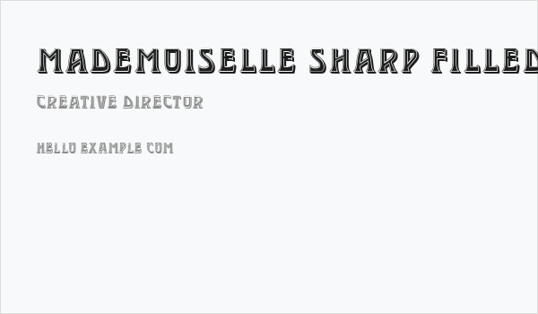 Mademoiselle Sharp Filled Regular Business Card