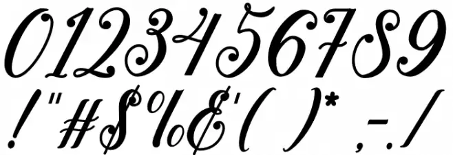 Madena Parlling Font OTHER CHARS