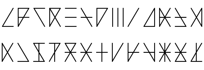 Madeon Runes Regular Font LOWERCASE