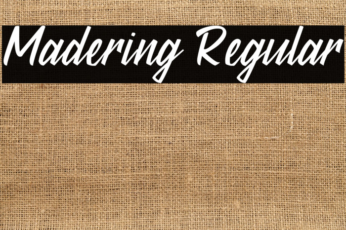 Madering Regular Example 3