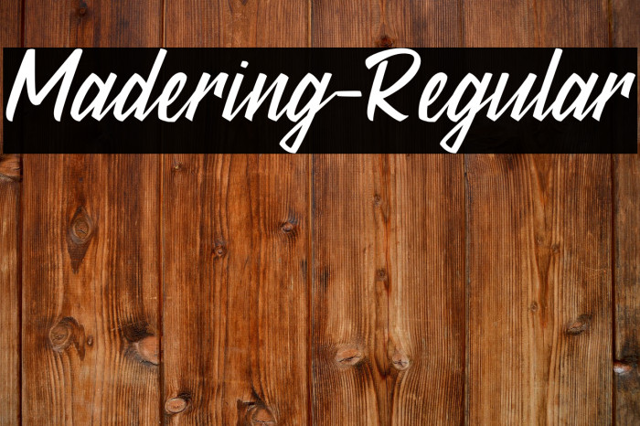 Madering-Regular Example 2