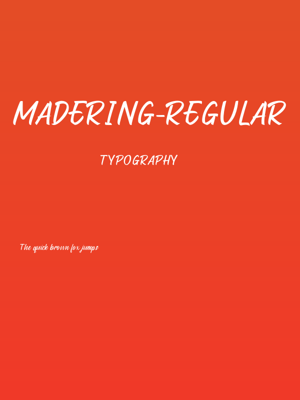 Madering-Regular Poster