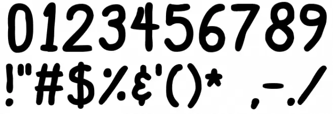 Maderns Comic Font Alte caractere