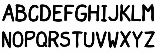 Maderns Comic Schriftart Groß