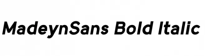 MadeynSans Bold Italic  नि: शुल्क फ़ॉन्ट्स डाउनलोड