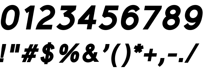 MadeynSans Bold Italic Font OTHER CHARS