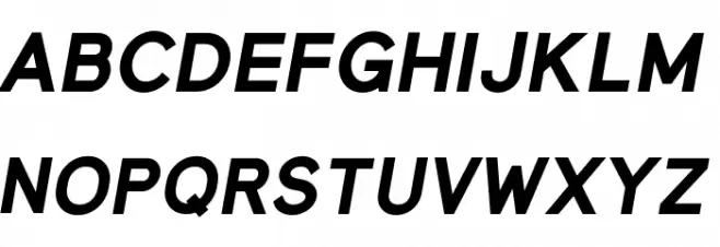 MadeynSans Bold Italic फ़ॉन्ट अपरकेस
