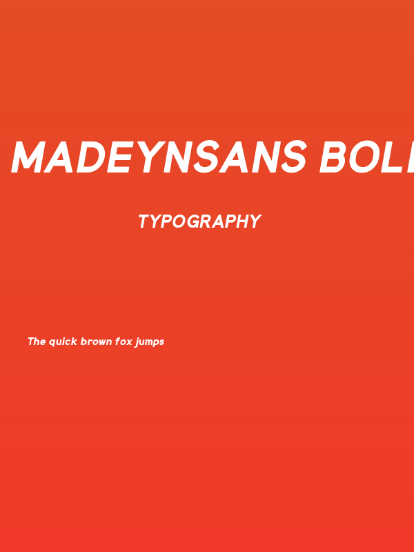 MadeynSans Bold Italic Poster