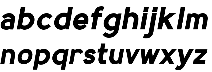 MadeynSans Bold Italic Font LOWERCASE