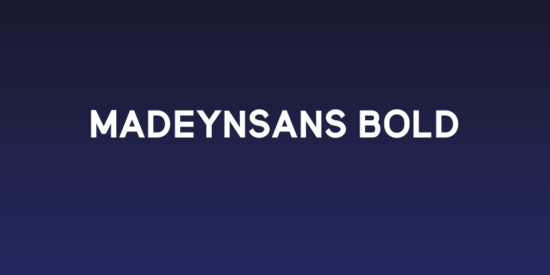 MadeynSans Bold Social Header