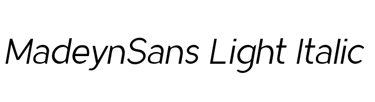 MadeynSans Light Italic Font