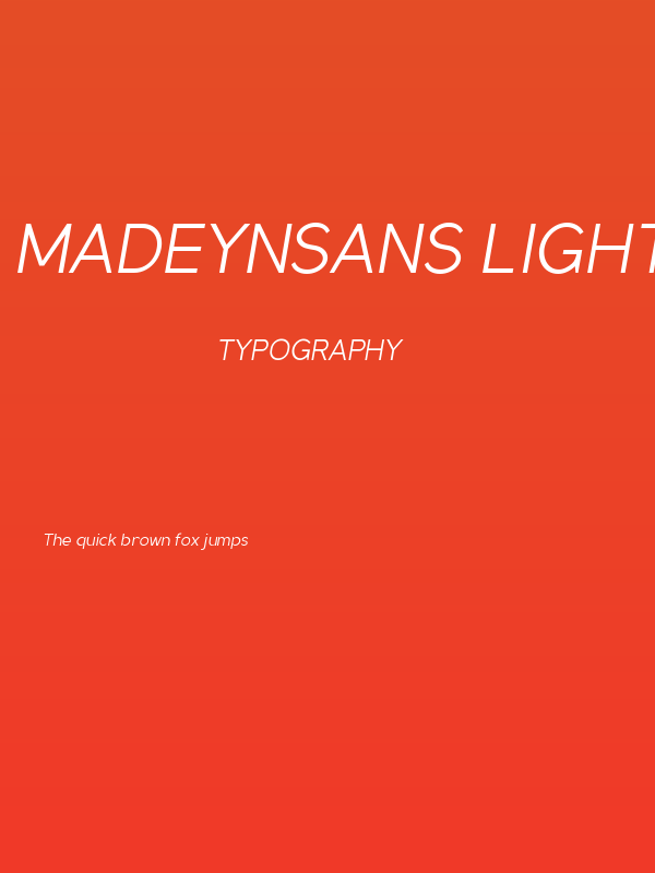 MadeynSans Light Italic Poster