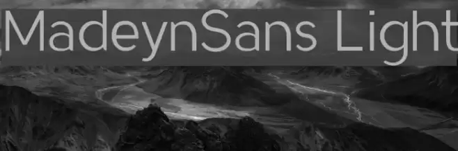 MadeynSans Light Font examples