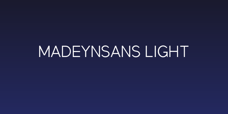 MadeynSans Light Social Header