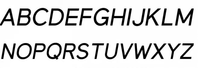 MadeynSans Regular Italic Polices MAJUSCULES