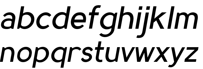 MadeynSans Regular Italic Font LOWERCASE