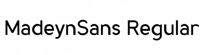 MadeynSans Regular  Free Fonts Download