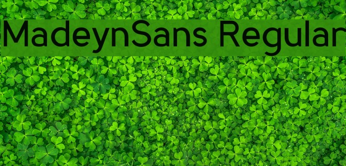 MadeynSans Regular Example 1
