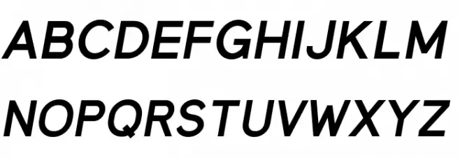 MadeynSans Semibold Italic फ़ॉन्ट अपरकेस