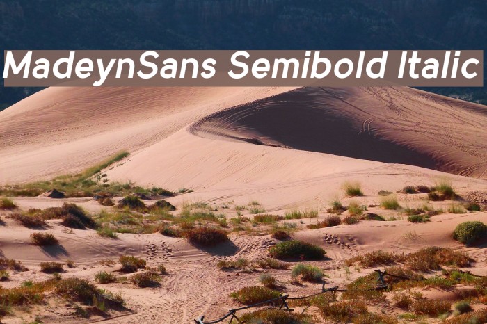 MadeynSans Semibold Italic Font examples